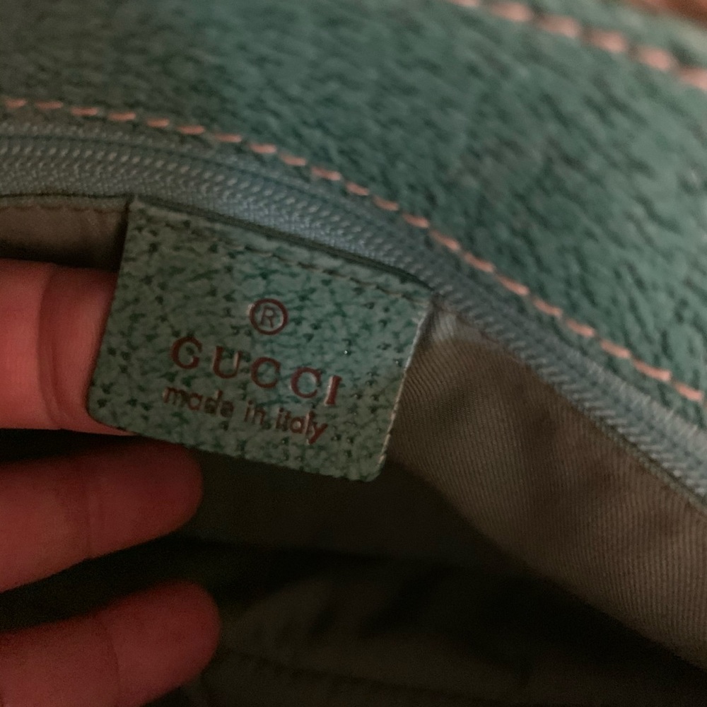 Gucci Canvas/Leather Flap Satchel Limited Turqu - Picture 9 of 12